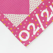 ベビーパーソナライズされたガールアルファベットキルトデザイン フリースブランケット (角)