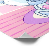 ベビーパーソナライズされたガールテディベア子供部屋 ポスター (角)