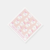 ベビーパーソナライズされたガールファースト歯紙ナプキン スタンダードカクテルナプキン (角)