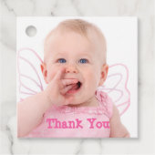 ベビーパーソナライズされたガール誕生日ありがとう フェイバータグ (正面)