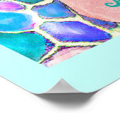 ベビーパーソナライズされたキリン美術 ポスター (角)