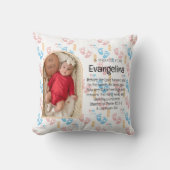 ベビーパーソナライズされたクリスチャン祈りの言葉キープサケ クッション (正面)