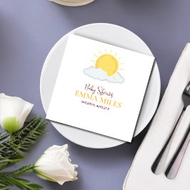 ベビーパーソナライズされたサンキューシャワーレトロサンナプキン スタンダードカクテルナプキン