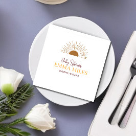 ベビーパーソナライズされたサンキューシャワーレトロサンナプキン スタンダードカクテルナプキン