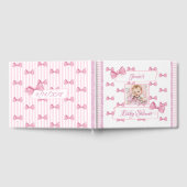 ベビーパーソナライズされたシャワーゲストブックピンク ゲストブック (全面)