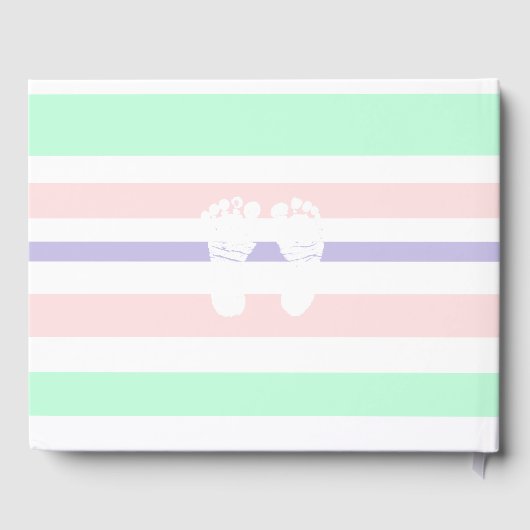 ベビーパーソナライズされたシャワーゲストブック ゲストブック (裏面)