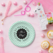 ベビーパーソナライズされたシャワーセージ山形紙プレート ペーパープレート (パーティー)