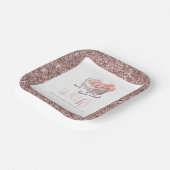 ベビーパーソナライズされたシャワーパステルベビーバスケット ペーパープレート (傾斜あり)