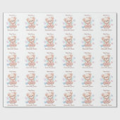 ベビーパーソナライズされたシャワーラッピング紙 ラッピングペーパー (フラット)