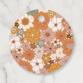 ベビーパーソナライズされたシャワーレトロ自然ボホフローラ フェイバータグ (裏面)