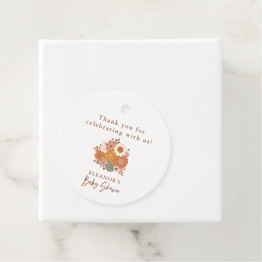 ベビーパーソナライズされたシャワーレトロ自然ボホフローラ フェイバータグ (インサイチュ)