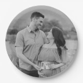 ベビーパーソナライズされたシャワー写真紙プレート ペーパープレート (正面)