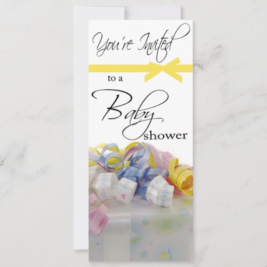 ベビーパーソナライズされたシャワー招待状 招待状 (正面)