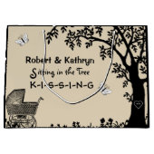 ベビーパーソナライズされたシャワー ラージペーパーバッグ (正面)