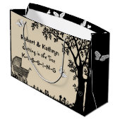 ベビーパーソナライズされたシャワー ラージペーパーバッグ (裏面アングル)