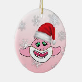 ベビーパーソナライズされたシャークファミリークリスマスオーナメント セラミックオーナメント (右)