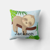 ベビーパーソナライズされたスロス子供部屋キッズ クッション (裏面)