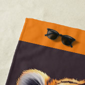 ベビーパーソナライズされたトラ ビーチタオル (インサイチュ)