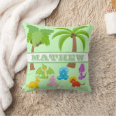 ベビーパーソナライズされたトリケラトプス&フレンズ クッション (ブランケット)