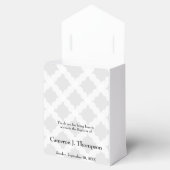 ベビーパーソナライズされたバプティスグレーホワイト金ゴールドクロス フェイバーボックス