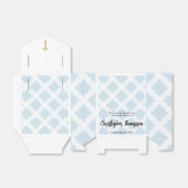 ベビーパーソナライズされたバプテスマ金ゴールドクロスブルーパターン フェイバーボックス (折り畳みなし)