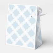 ベビーパーソナライズされたバプテスマ金ゴールドクロスブルーパターン フェイバーボックス (裏面サイド)