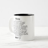 ベビーパーソナライズされたバンプクリスマスからミイラ ツートーンマグカップ (正面左)