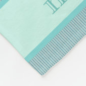 ベビーパーソナライズされたブルーターコイズ毛布 フリースブランケット (角)