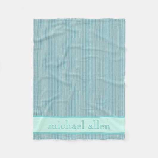 ベビーパーソナライズされたブルーターコイズ毛布 フリースブランケット (正面)