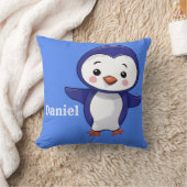 ベビーパーソナライズされたペンギン クッション (ブランケット)