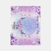 ベビーパーソナライズされたマイルストーン フリースブランケット (正面)