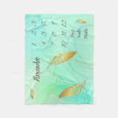 ベビーパーソナライズされたマイルストーン フリースブランケット (正面)