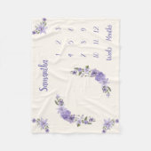 ベビーパーソナライズされたマイルストーン フリースブランケット (正面)