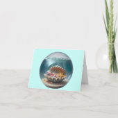 ベビーパーソナライズされたマーメイドウェルカム カード (正面)