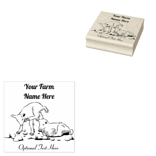 ベビーパーソナライズされたヤギ子乳製品ヤギ農場 ラバースタンプ (押印)