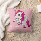 ベビーパーソナライズされたユニコーン クッション (ブランケット)