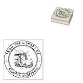 ベビーパーソナライズされたユニコーンToadstool図書室 ラバースタンプ (押印)