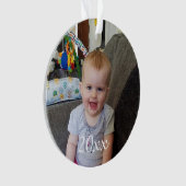 ベビーパーソナライズされた写真クリスマス記念 オーナメント (正面)