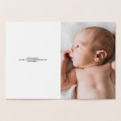 ベビーパーソナライズされた写真バプテスマ 箔カード (内部)