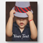 ベビーパーソナライズされた写真卓上プレートとイーゼル フォトプラーク (正面)