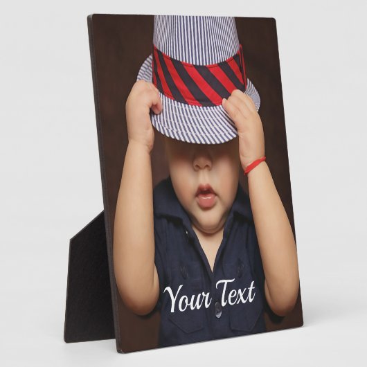 ベビーパーソナライズされた写真卓上プレートとイーゼル フォトプラーク (側面)