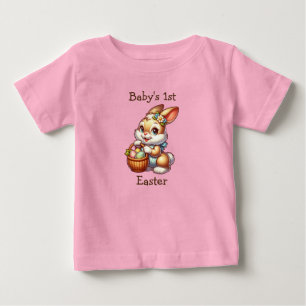 ベビーパーソナライズされた初の復活祭 ベビーTシャツ