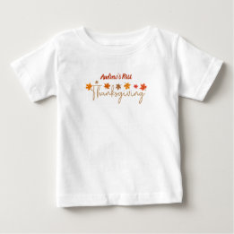 ベビーパーソナライズされた初の感謝祭 ベビーTシャツ
