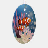 ベビーパーソナライズされた初めてのクリスマスピエロ魚 セラミックオーナメント (右)
