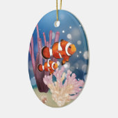 ベビーパーソナライズされた初めてのクリスマスピエロ魚 セラミックオーナメント (左)