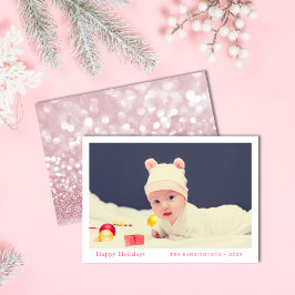 ベビーパーソナライズされた初めてのクリスマスホリデーカード シーズンカード