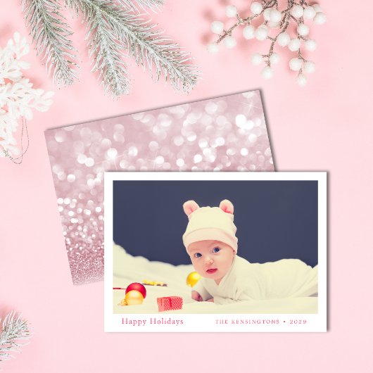 ベビーパーソナライズされた初めてのクリスマスホリデーカード シーズンカード