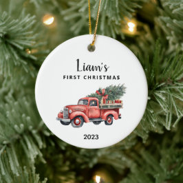 ベビーパーソナライズされた初めてのクリスマスKeepsake セラミックオーナメント
