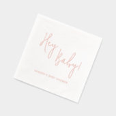 ベビーパーソナライズされた名スクリプモダント 箔ナプキン (左)