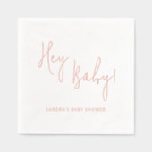 ベビーパーソナライズされた名スクリプモダント 箔ナプキン (正面)